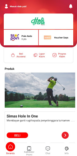 Android application Simas Hole In One screenshort