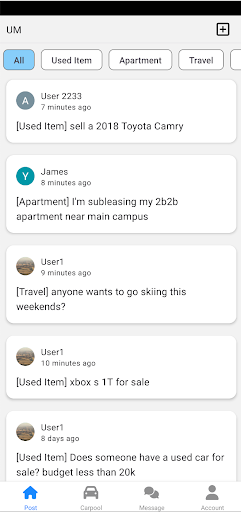 Android application Campus Alley screenshort