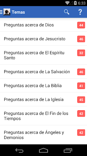 Android application ¿Tienes preguntas? screenshort