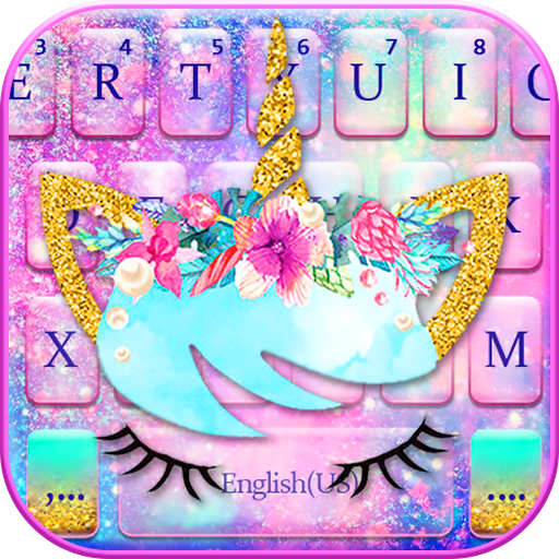 Galaxy Flower Unicorn Keyboard logo