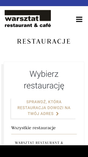 Android application Restauracja Warsztat screenshort