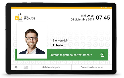 Android application TICTAC FICHAJE screenshort