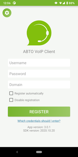 Android application ABTO VoIP SIP Softphone screenshort
