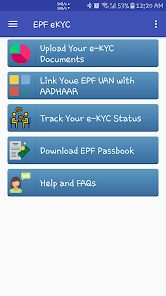 Captura 1 EPF KYC Upload, Link EPFO UAN  android