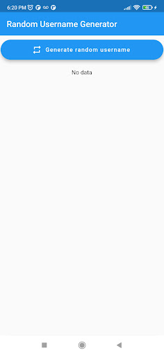 Android application Random Username Generator screenshort
