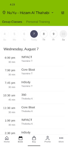 NuYu Fitness Centre Screen 2