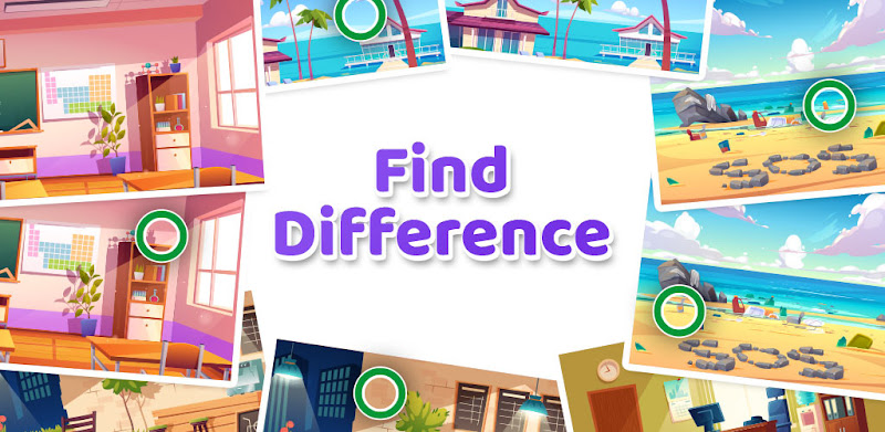 Puzzlespel : Find the Differences