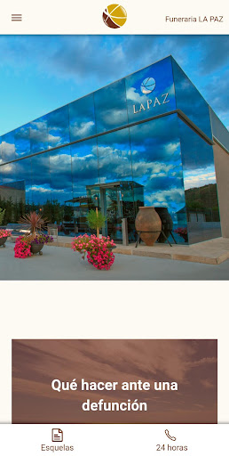 Android application Funeraria La Paz screenshort