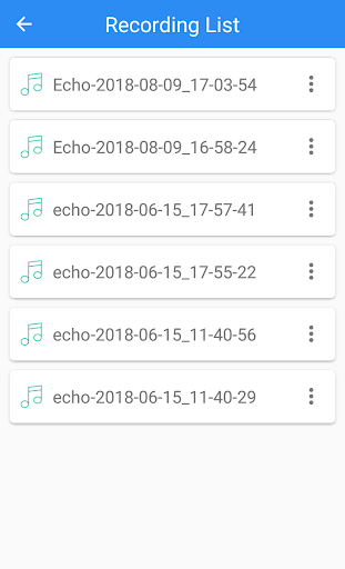 Echo voice recorder Screen 2