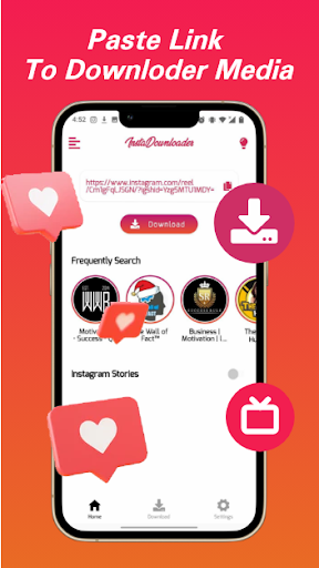 Android application Video Downloader & Story Saver screenshort