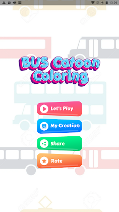 Cartoon bus coloring game - Screenshot 1