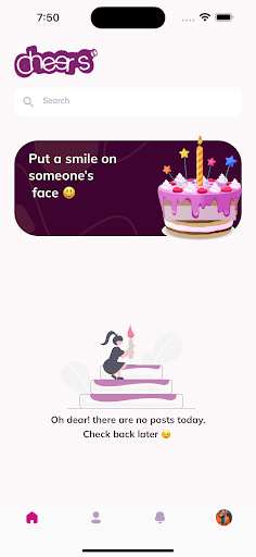 Android application Cheers screenshort