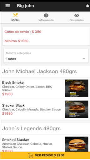 Big john Delivery Screen 2