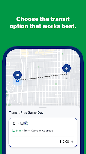 Screenshot of Transit Plus Same Day