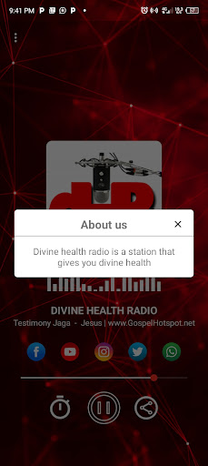 Android application DIVINE HEALTH RADIO screenshort