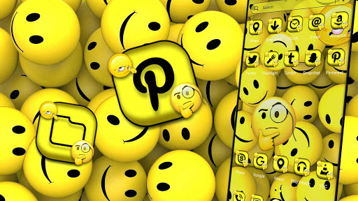 Smiley Emoji 3D Launcher Theme Screen 2