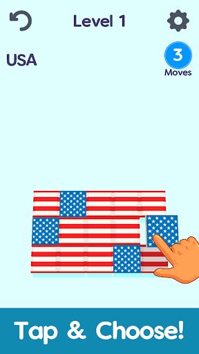 Android application Flag Swipe Puzzle-country quiz screenshort