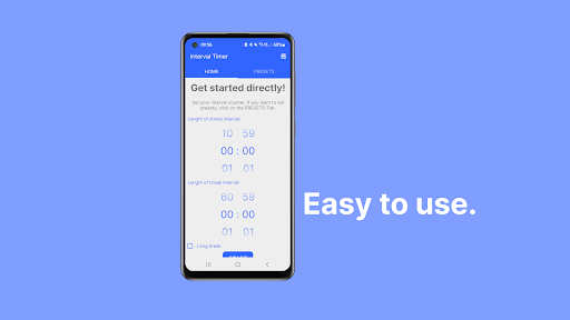 Android application Interval Timer screenshort