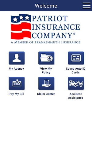 Android application Patriot Insurance screenshort