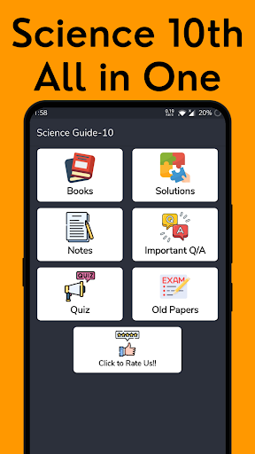 Android application Class 10 Science Solution ++ screenshort