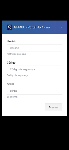 Android application Portal Aluno Santa Rosa/GEMUL screenshort