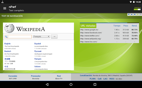 Test de velocidad 4G 5G WiFi Screenshot