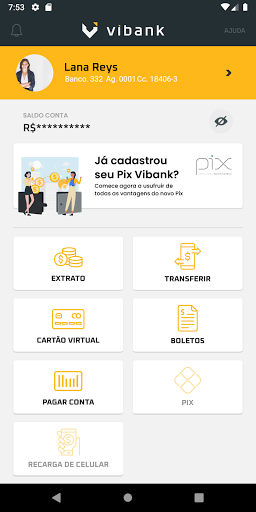 Vibank - Conta Digital Screen 2