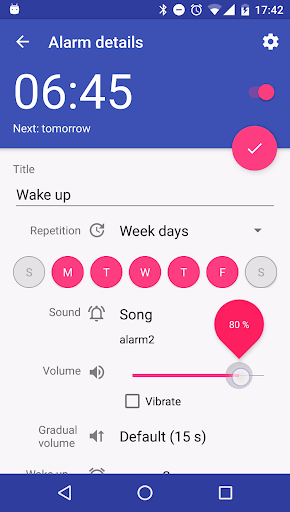 YAAA - Yet Another Alarm App Screen 2