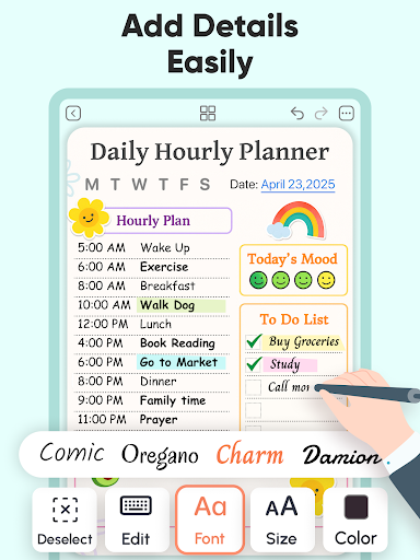 Screenshot of Daily Planner and Journal