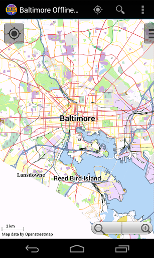 Android application Baltimore Offline City Map screenshort