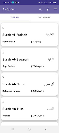 Android application AlQuran 30 Juz Tanpa Internet screenshort