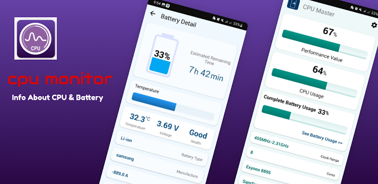 Phone CPU Monitor & Battery - 1.0.5 - (Android)