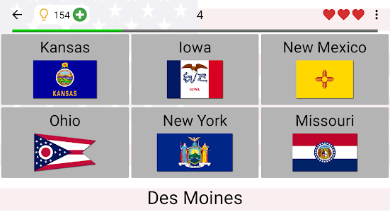Скачать игру 50 US States Map, Capitals & Flags - American Quiz для Android бесплатно