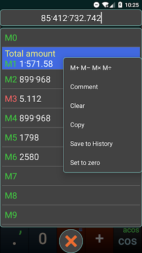 OneClick Calculator Screen 3