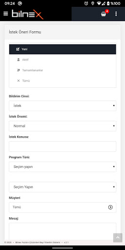 Bilnex CRM Screen 3