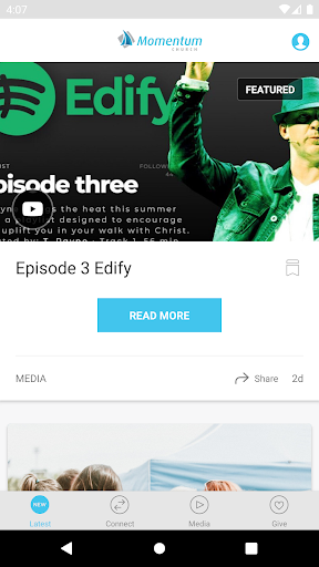 Android application Momentum Church | Online screenshort