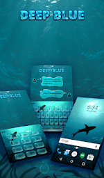 Deep Blue Animated Keyboard + Live Wallpaper