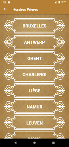 Adan Belgique Horaires Prières Screen 2
