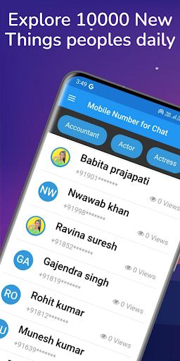 Android application Girls Number Online girl WA screenshort