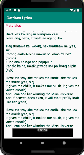 Catriona Lyrics