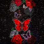 Cover Image of Baixar Red Butterfly Rose - Wallpaper  APK