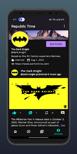 Republic Time - News & Updates Screen 3