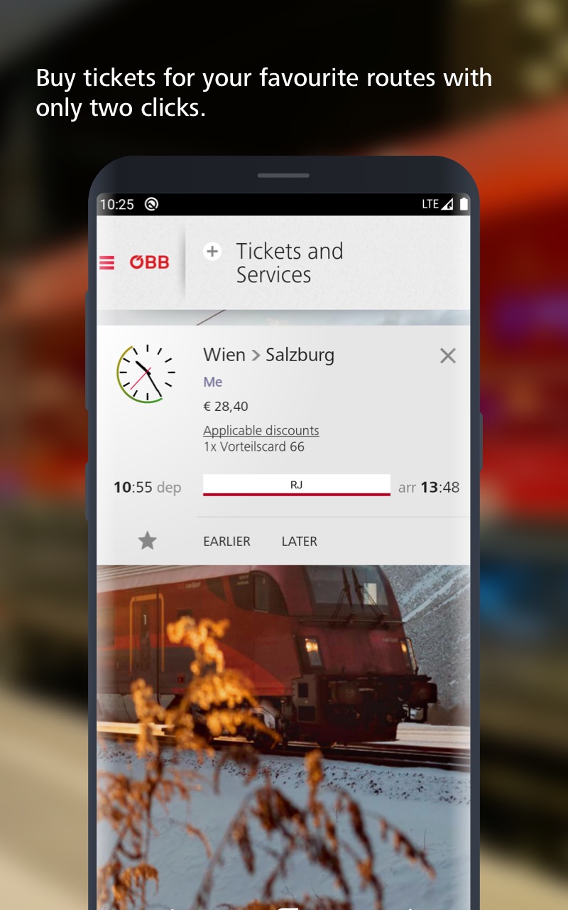 Android application ÖBB – Train Tickets & More screenshort