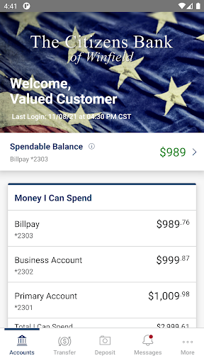 Citizens Bank of Winfield Screen 3