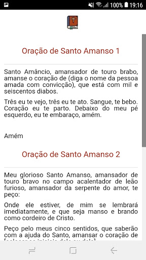 Oração de Santo Amanso Screen 2