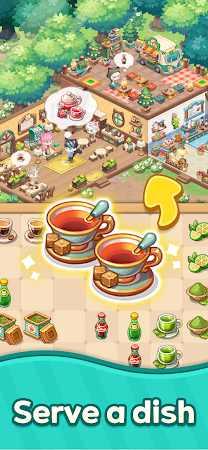 Game screenshot Merge Cat Cafe: Deco mod apk