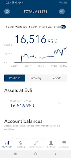 My Evli Mobile Screen 2