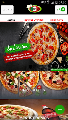 Android application Milano Pizza screenshort