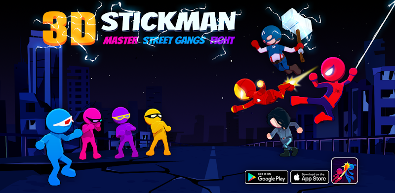 3D Stickman Master - Street Gangs Fight