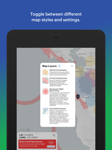 Screenshot of B4UFLY by FAA